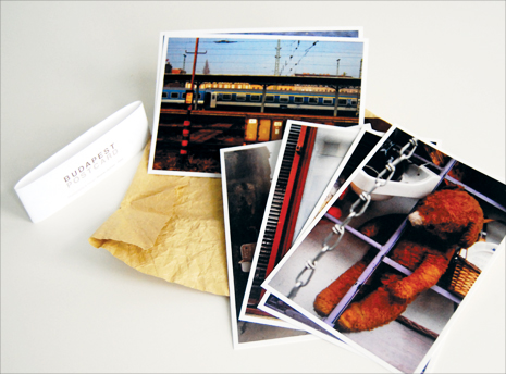 budapest postcard packaging design